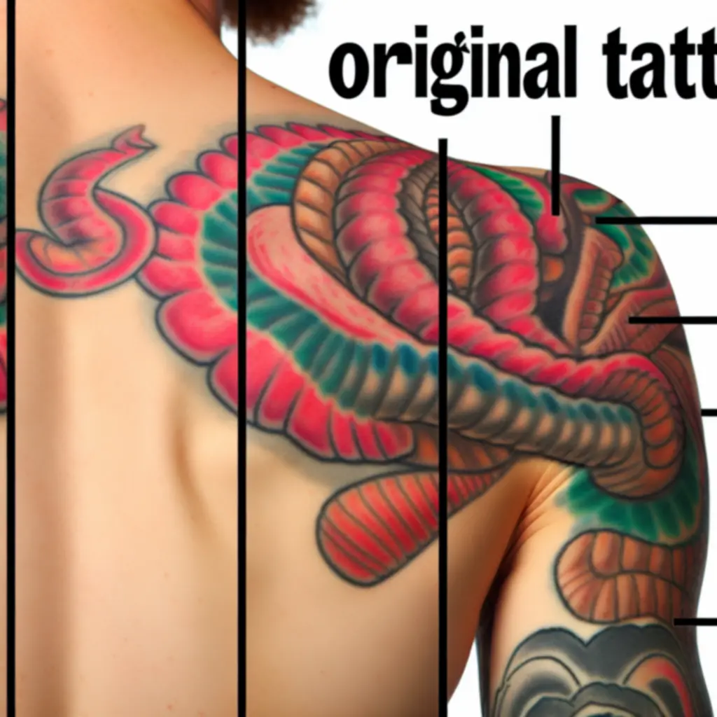 Kompozycja wyrazistych, przełomowych tatuaży wykonanych w studio CzarnyNeedle.