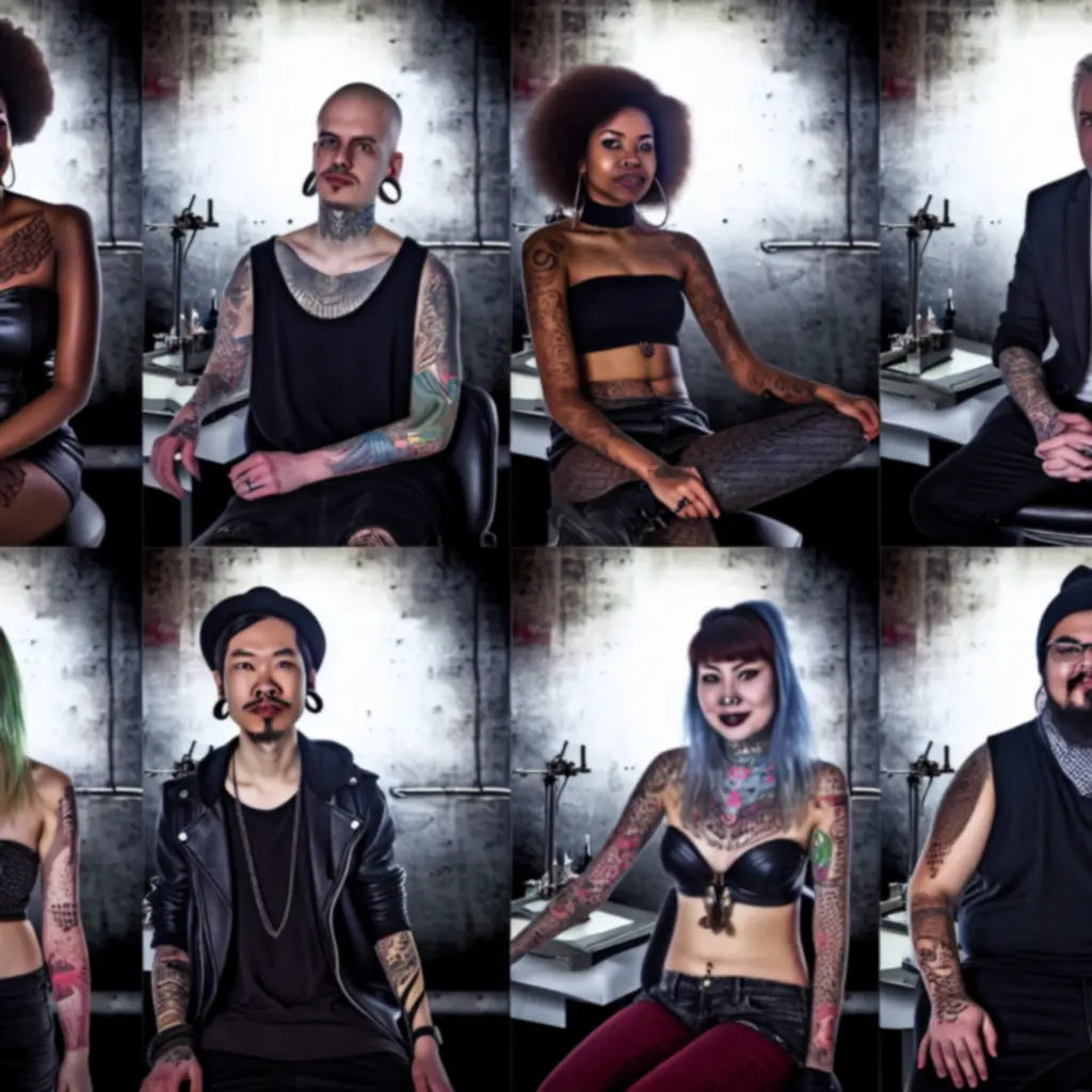 Zespół tatuażystów CzarnyNeedle w przestrzeni studia